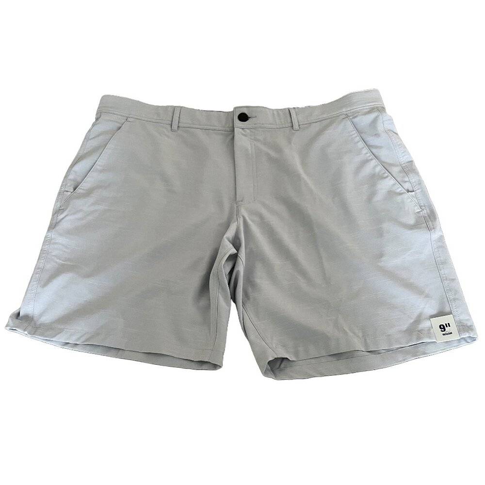 NWT George Men's Size 44 Soft Silver Flat Front Above The Knee Shorts